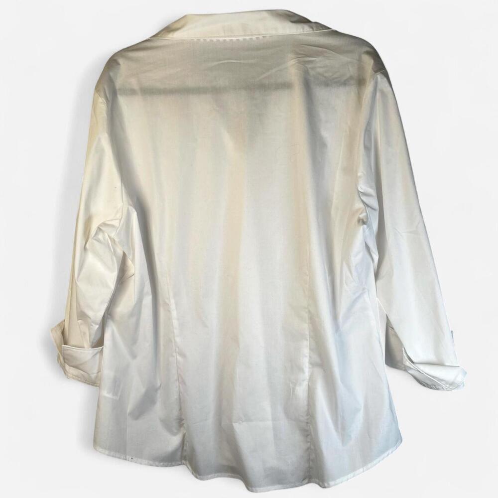 Riders by Lee - Women's White Button-Up Long Sleeve Shirt - Size XL - Picture 4 of 4